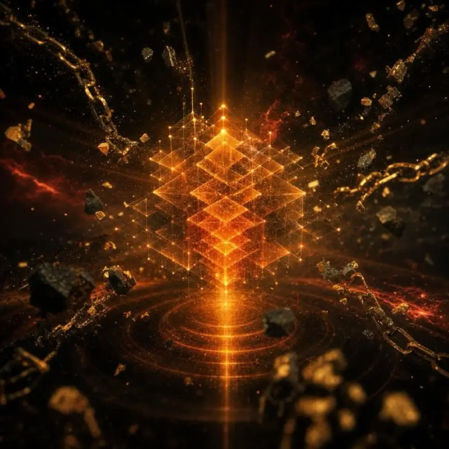 Crystalline lattice structure representing CRYSTALS-Dilithium cryptography